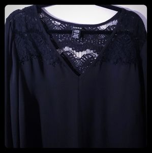 Torrid Blouse with Lace Detail